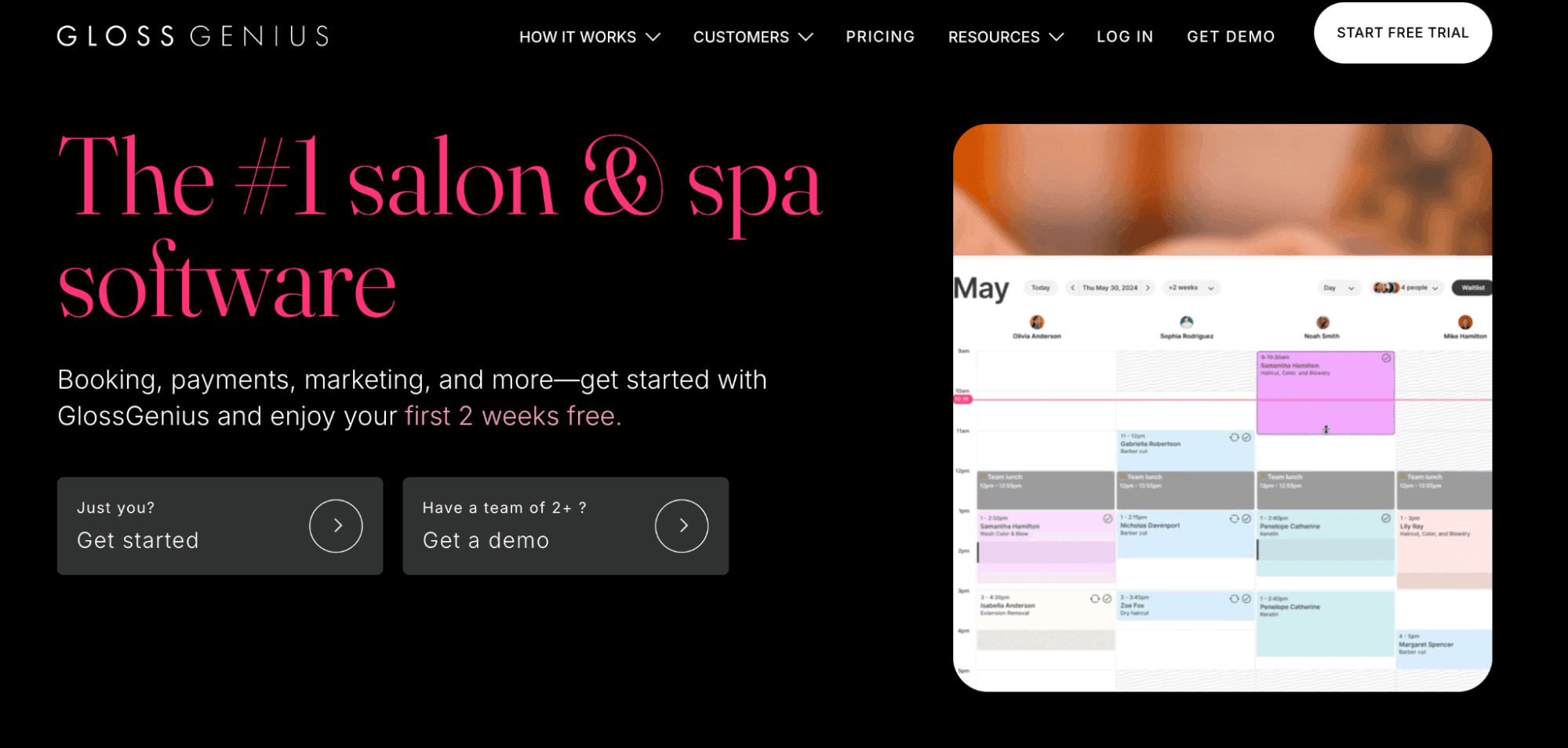 GlossGenius web header