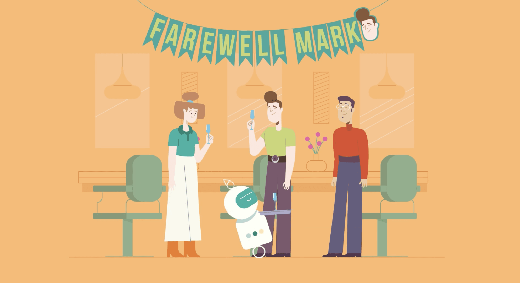 Farewell party at a salon or spa