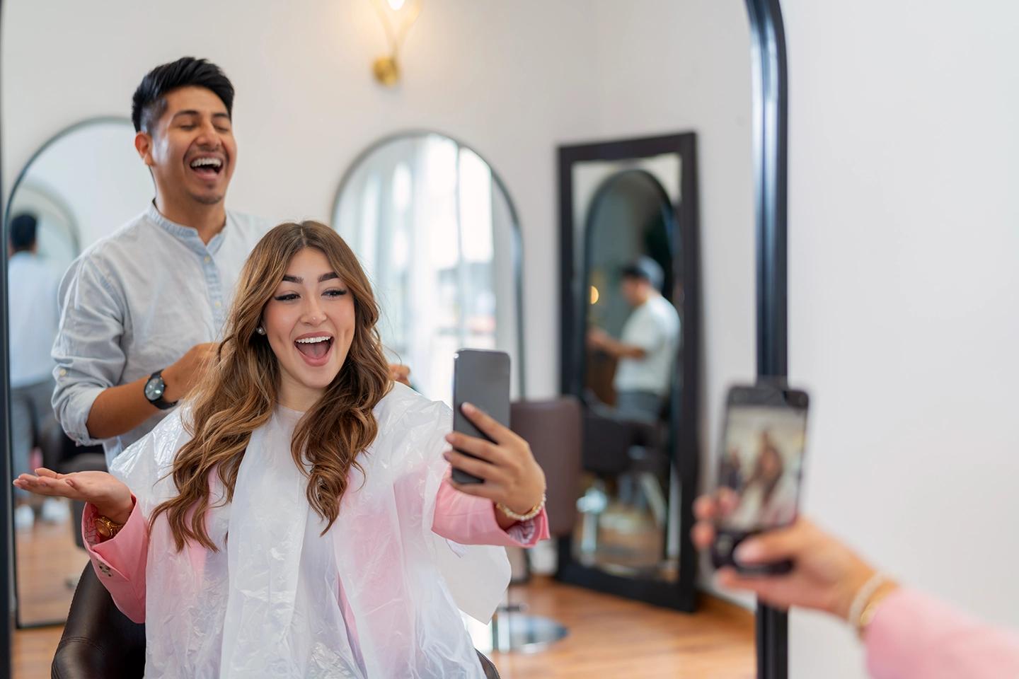 Business owner leveraging salon marketing ideas