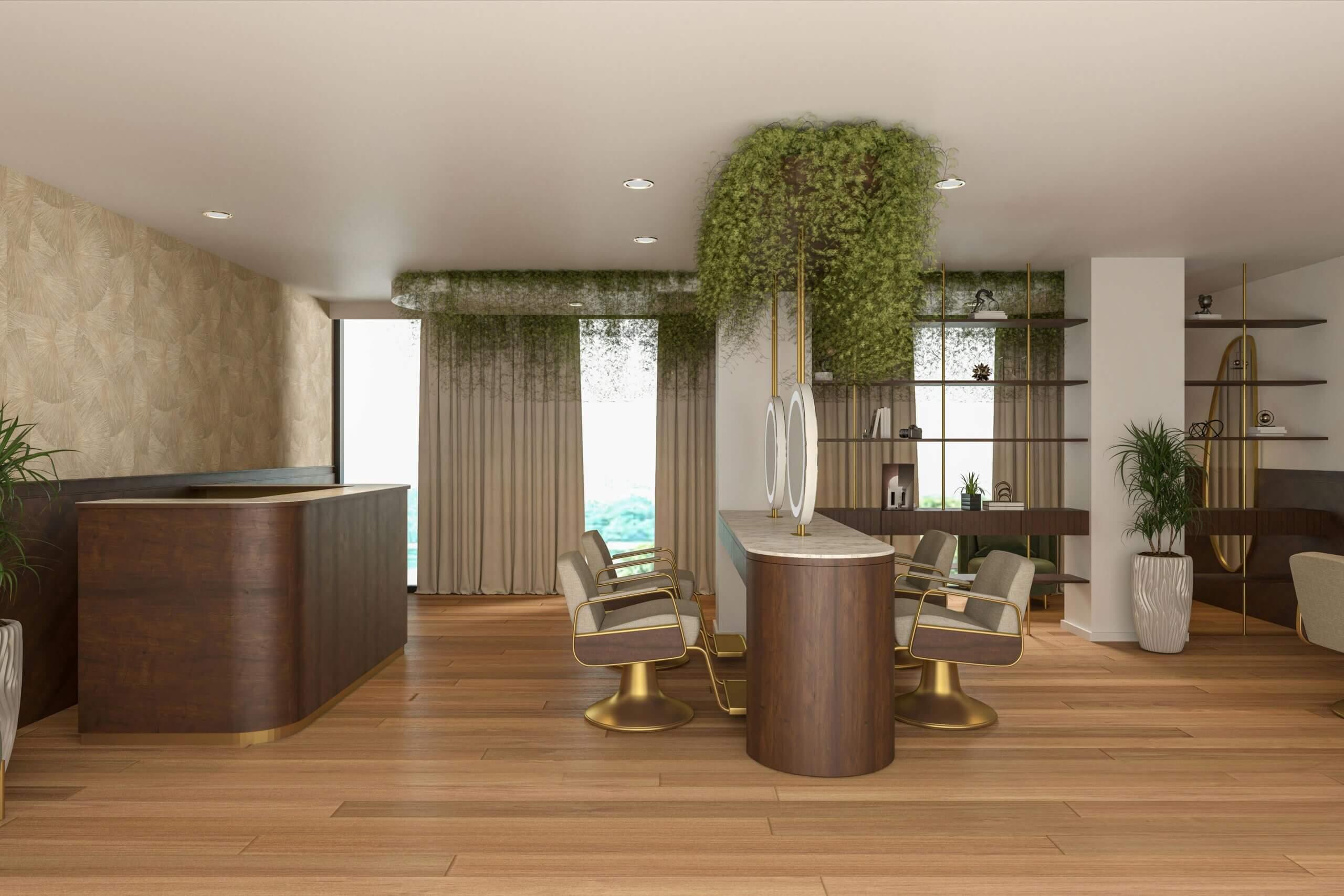 Elevated business layout representing 10 salon interior décor and design tips for 2025