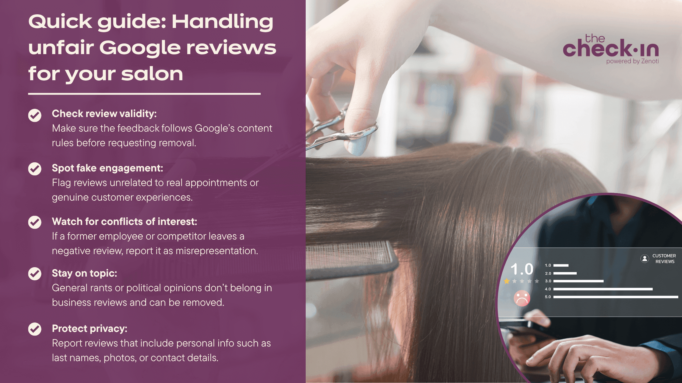 Quick guide Handling unfair Google reviews for your salon