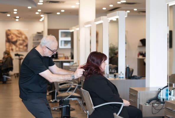 Busy salon after successful salon gift card sales marketing