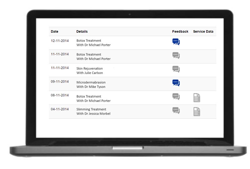 The patient can access their account from your website.