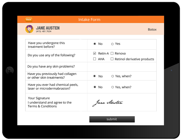 Go paperless with your intake and consultation forms.