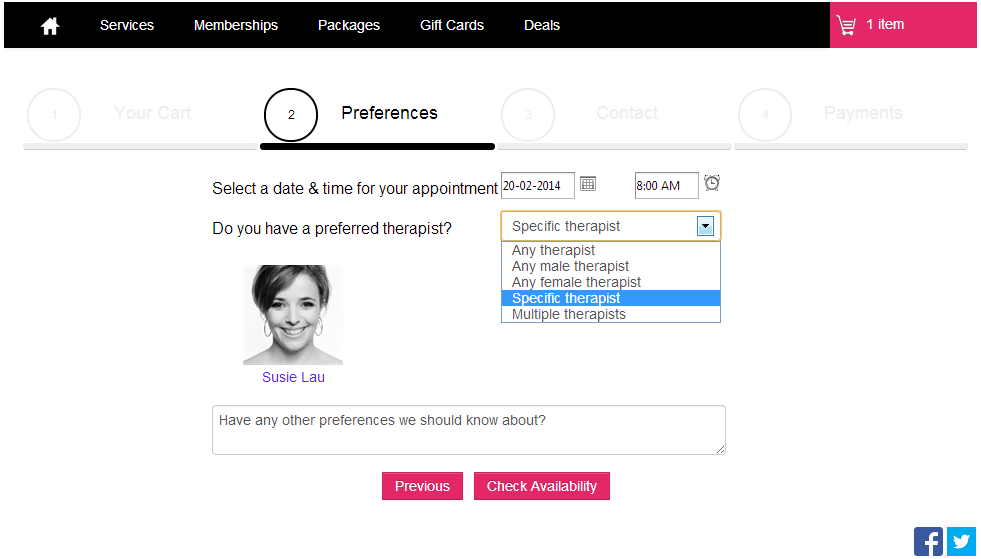 online booking image
