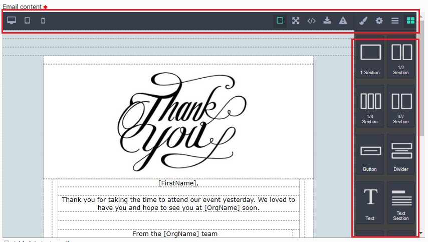 Email Content Template