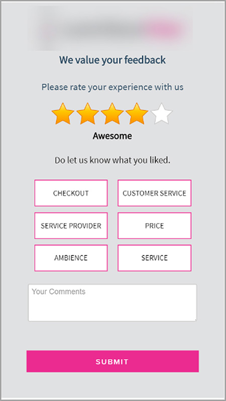 Customer Feedback Page