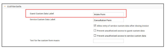 guest custom data field