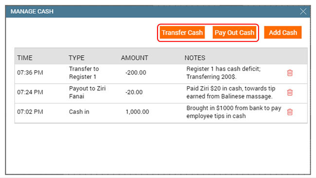 The Cash Ledger Report tracks all these transactions.