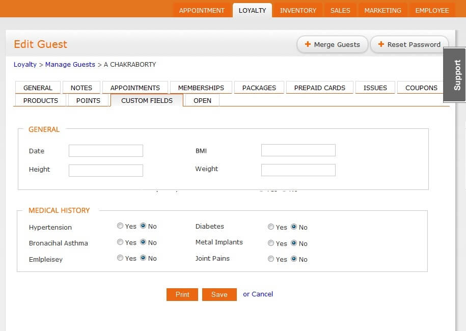 Custom data group screenshot
