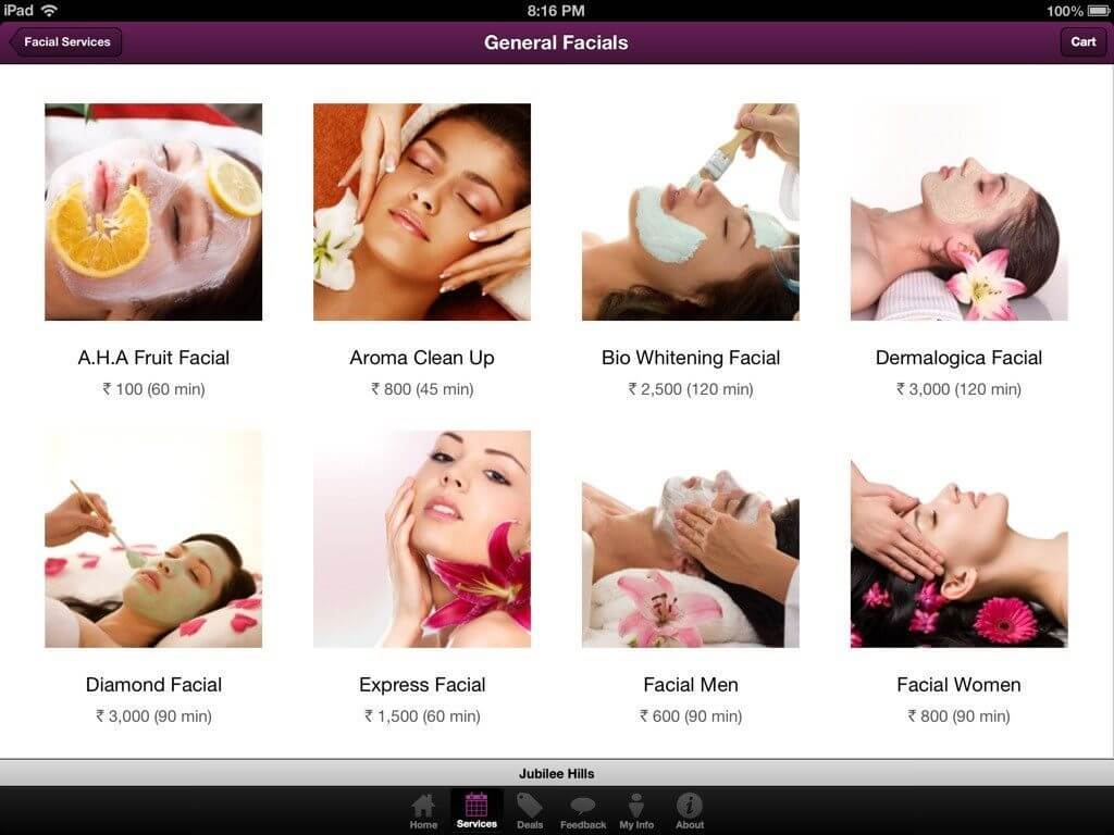 Digital services menu