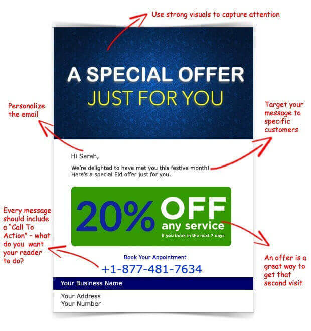 Promotional email template - sample