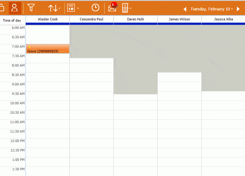 Rebooking an entire appointment