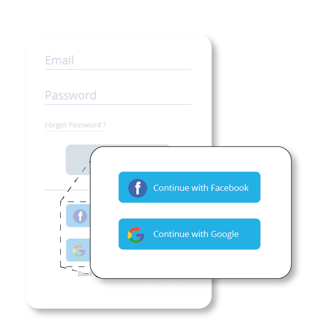 Allowing guests to login via social media