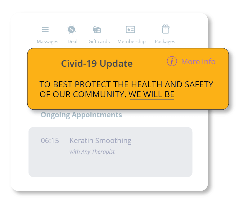 Keeping guests informed with announcement banners