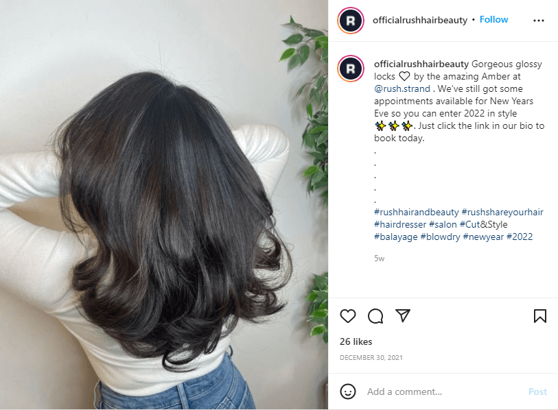 Zenoti customer, RUSH Hair & Beauty shows us that glossy hair is always in style