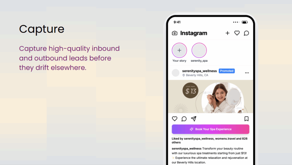 Image to support Zenoti's AI Lead Manager